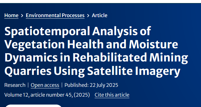 REECOL research presented in a paper in Environmental Processes
