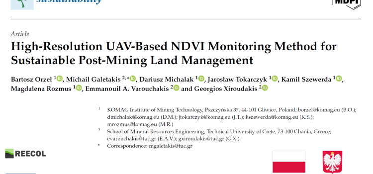 A paper presenting REECOL results published in MDPI Sustainability